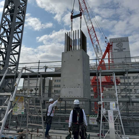 住宅棟新築工事 PC据付工事