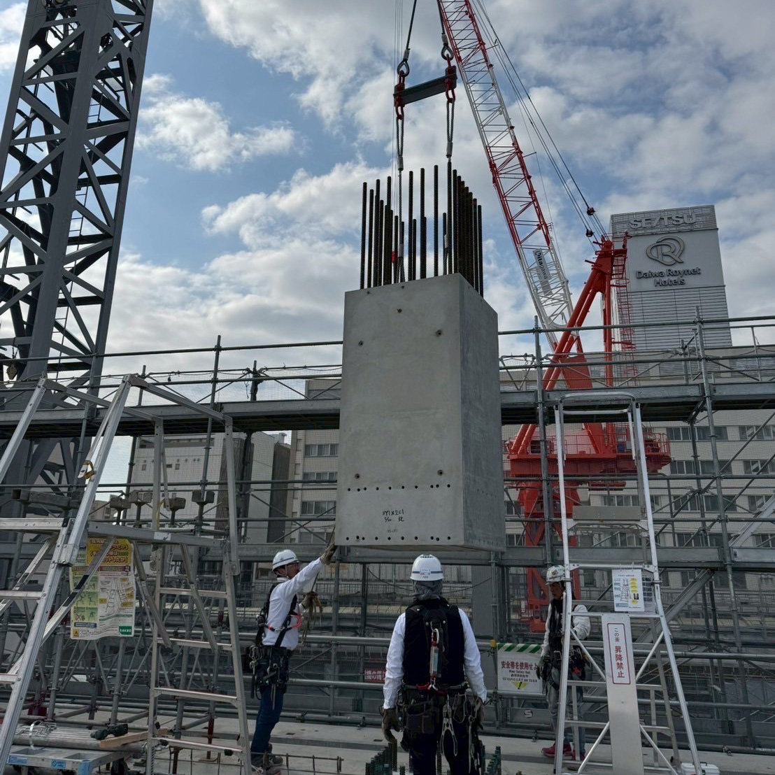 住宅棟新築工事 PC据付工事